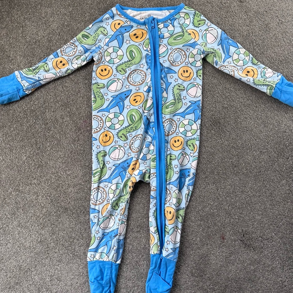 Caden Lane Floatie Friends Zipper Footie